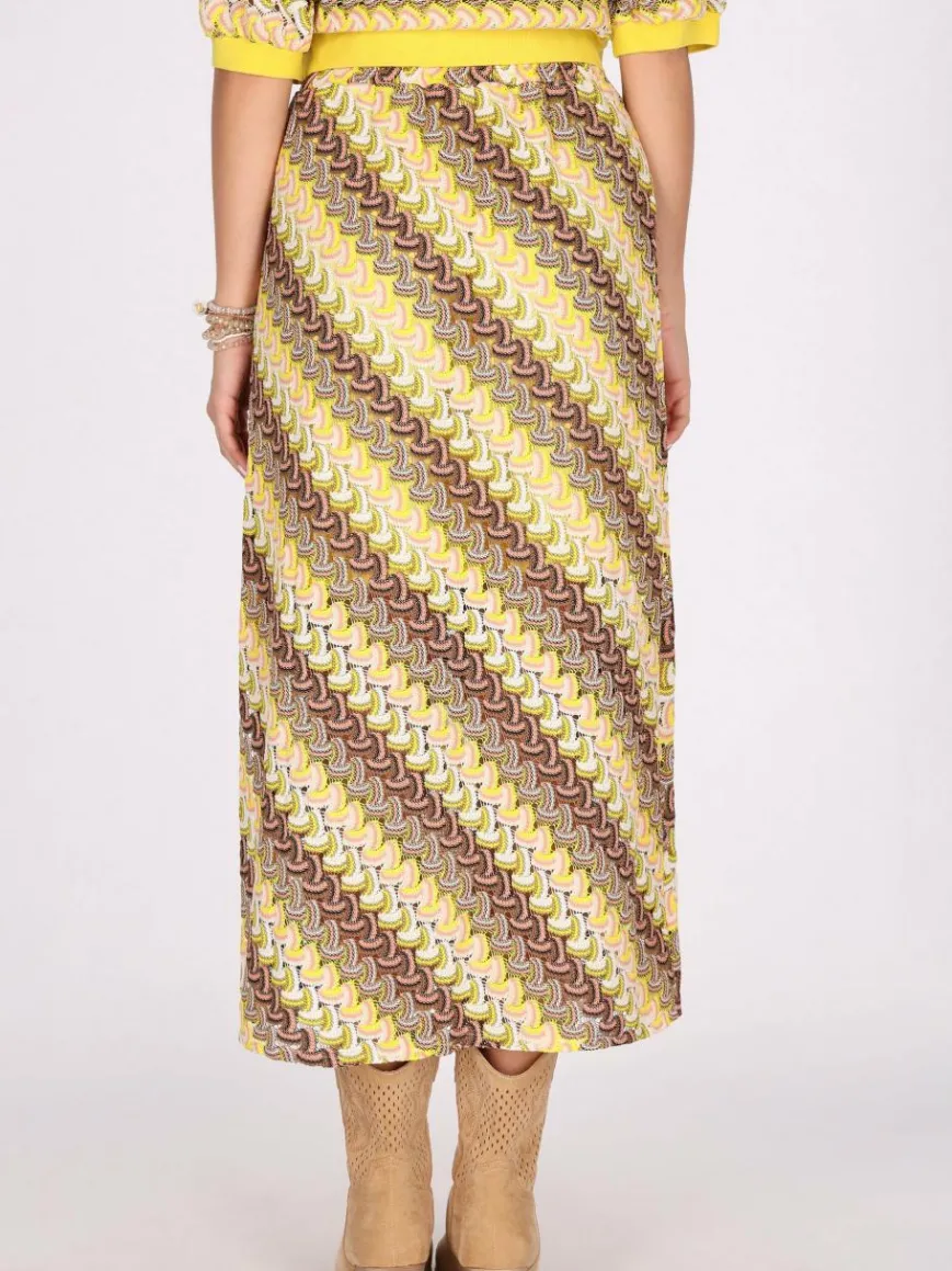 IZIA Röcke*Damen Rock gelb gestreift