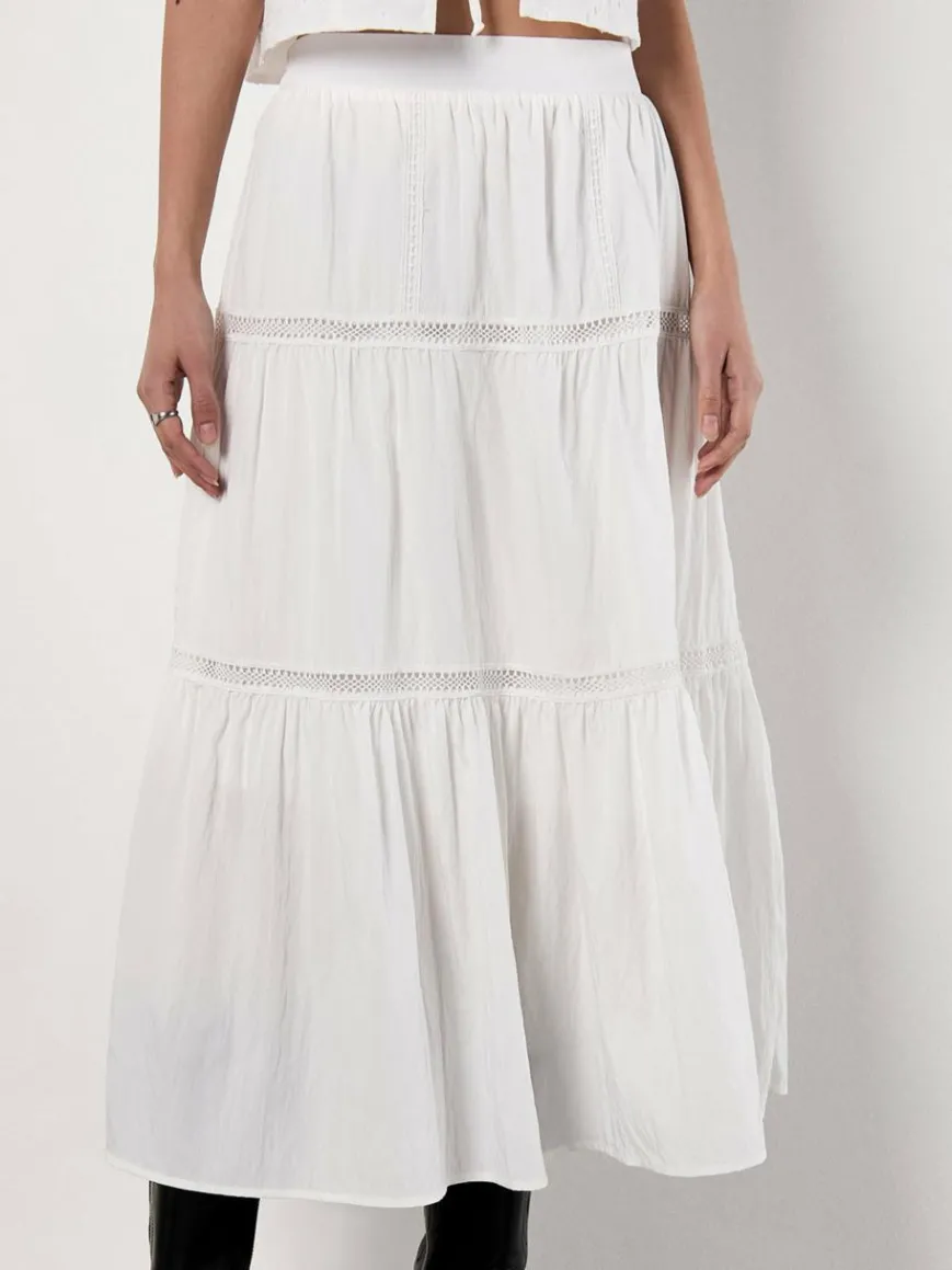 Apricot Röcke*Damen Rock weiß uni