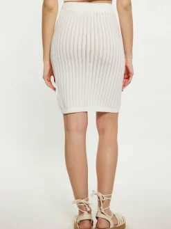 IZIA Röcke*Damen Rock weiß gestreift