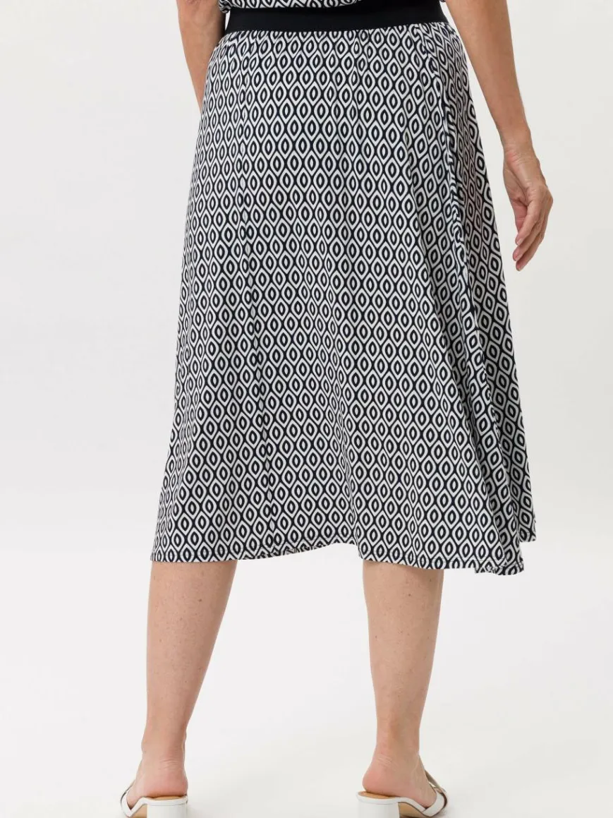 Frank Walder Röcke*Damen Rock blau mehrfarbig gemustert