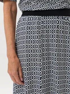 Frank Walder Röcke*Damen Rock blau mehrfarbig gemustert