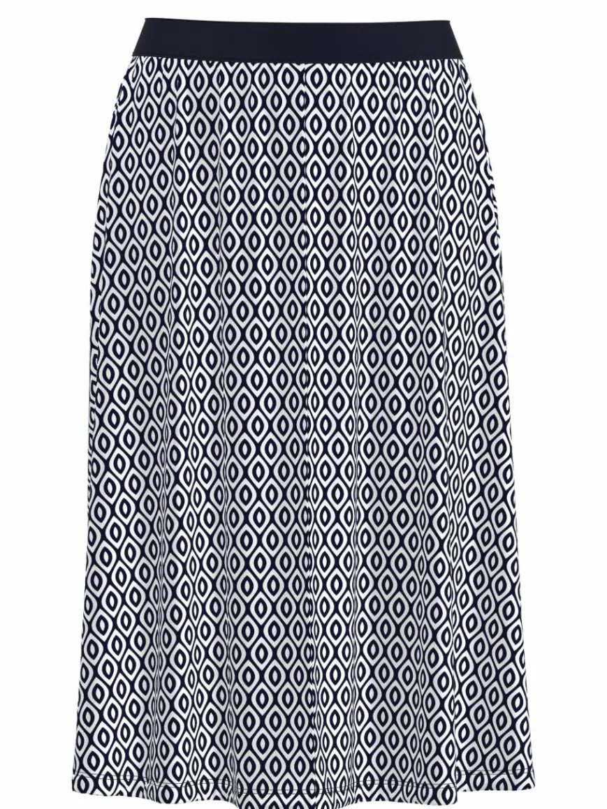 Frank Walder Röcke*Damen Rock blau mehrfarbig gemustert