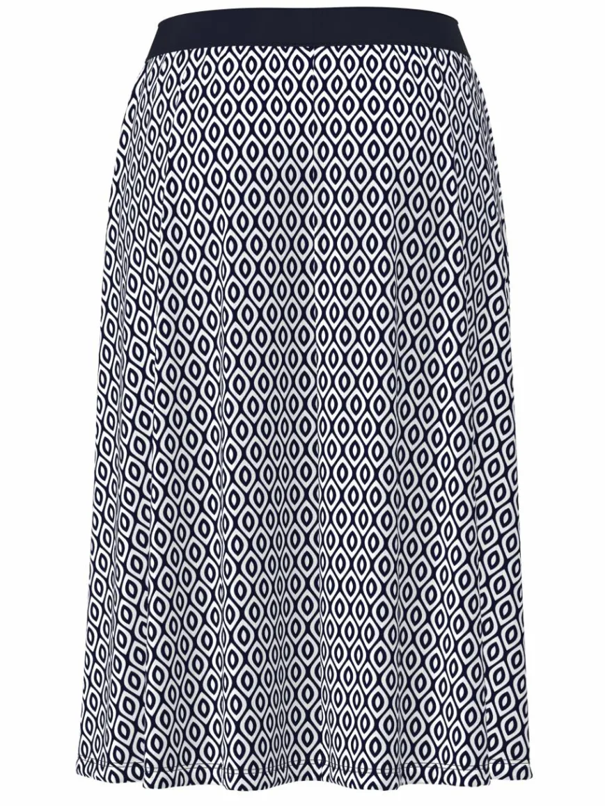 Frank Walder Röcke*Damen Rock blau mehrfarbig gemustert