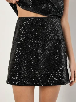 Apricot Röcke*Damen Rock schwarz uni