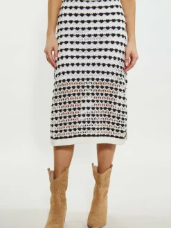 IZIA Röcke*Damen Rock weiß gestreift