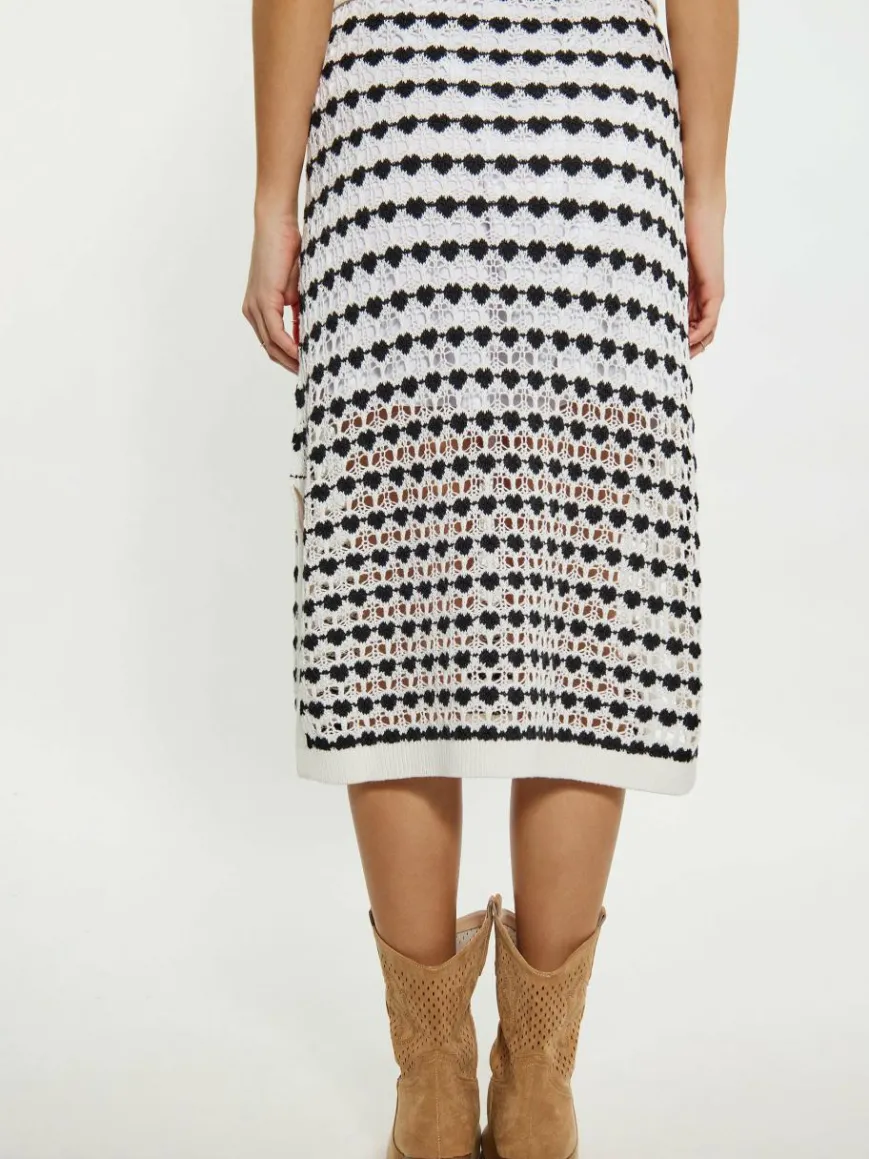 IZIA Röcke*Damen Rock weiß gestreift