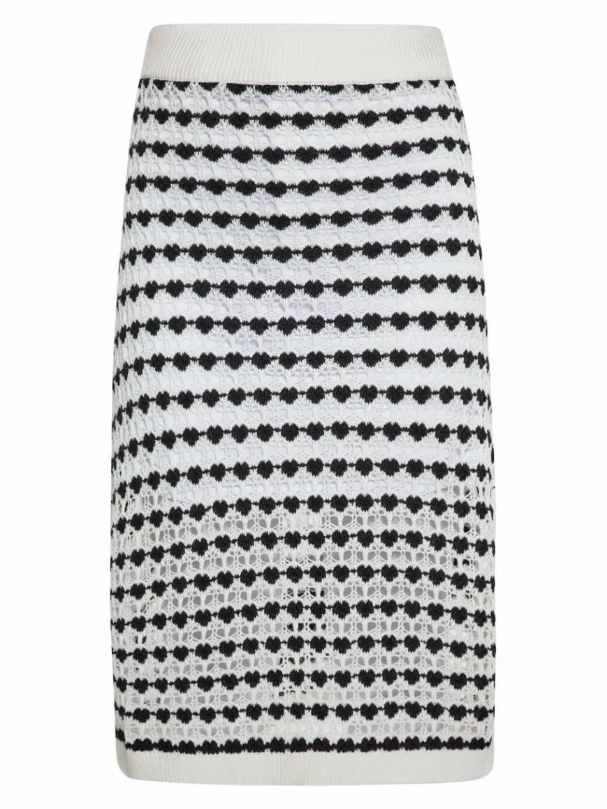 IZIA Röcke*Damen Rock weiß gestreift