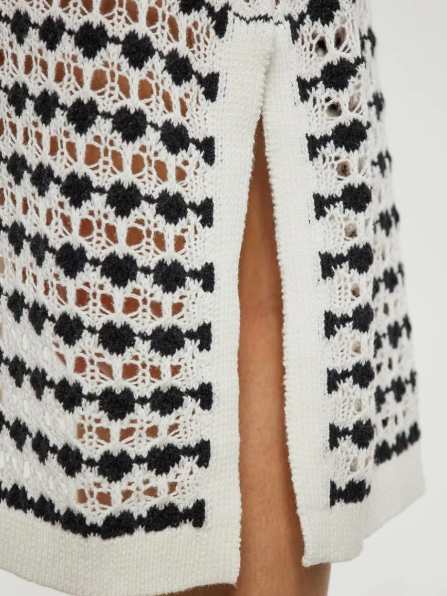 IZIA Röcke*Damen Rock weiß gestreift