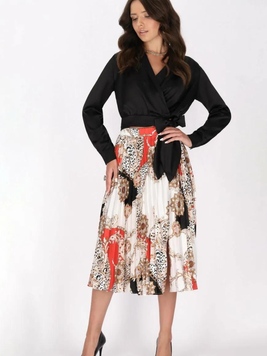 Faina Röcke*Damen Rock rot uni