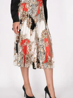 Faina Röcke*Damen Rock rot uni