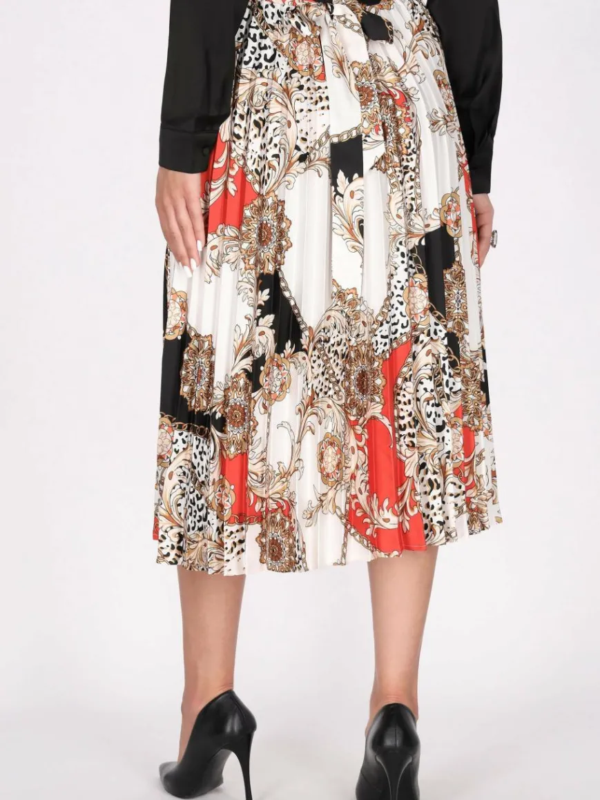 Faina Röcke*Damen Rock rot uni