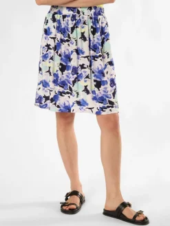 Marie Lund Röcke*Damen Rock ecru blau gemustert