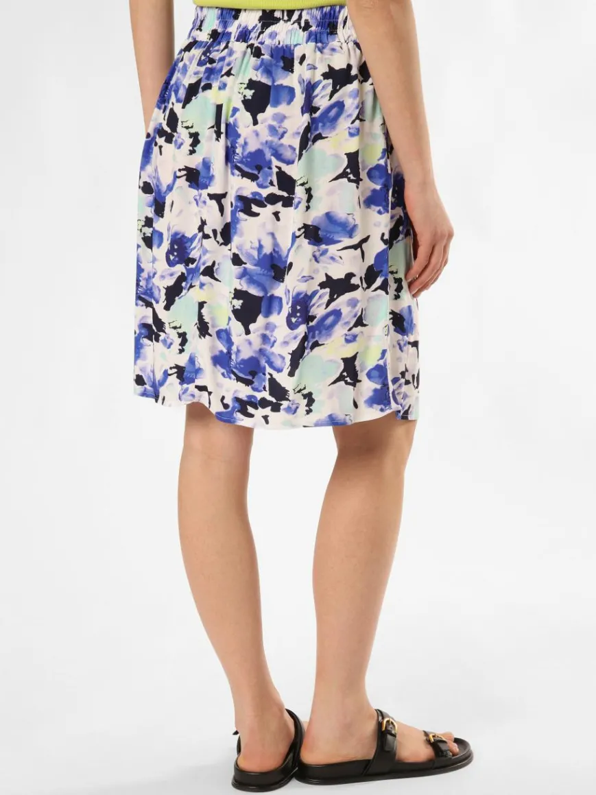 Marie Lund Röcke*Damen Rock ecru blau gemustert