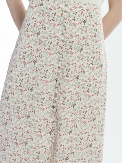 Usha Röcke*Damen Rock weiß gemustert