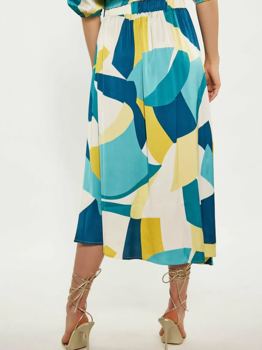 Faina Röcke*Damen Rock blau uni