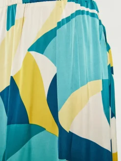 Faina Röcke*Damen Rock blau uni