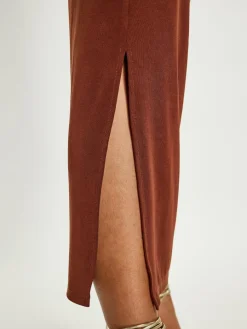 Faina Röcke*Damen Rock braun uni