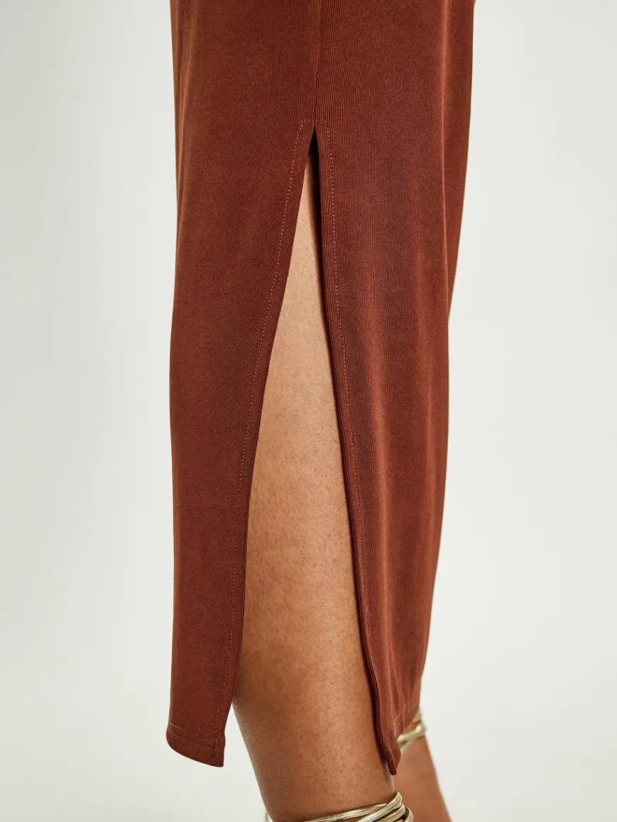 Faina Röcke*Damen Rock braun uni