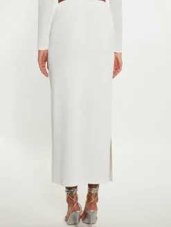 Faina Röcke*Damen Rock weiß uni