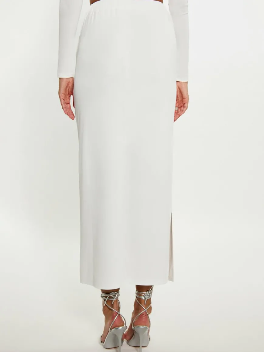 Faina Röcke*Damen Rock weiß uni