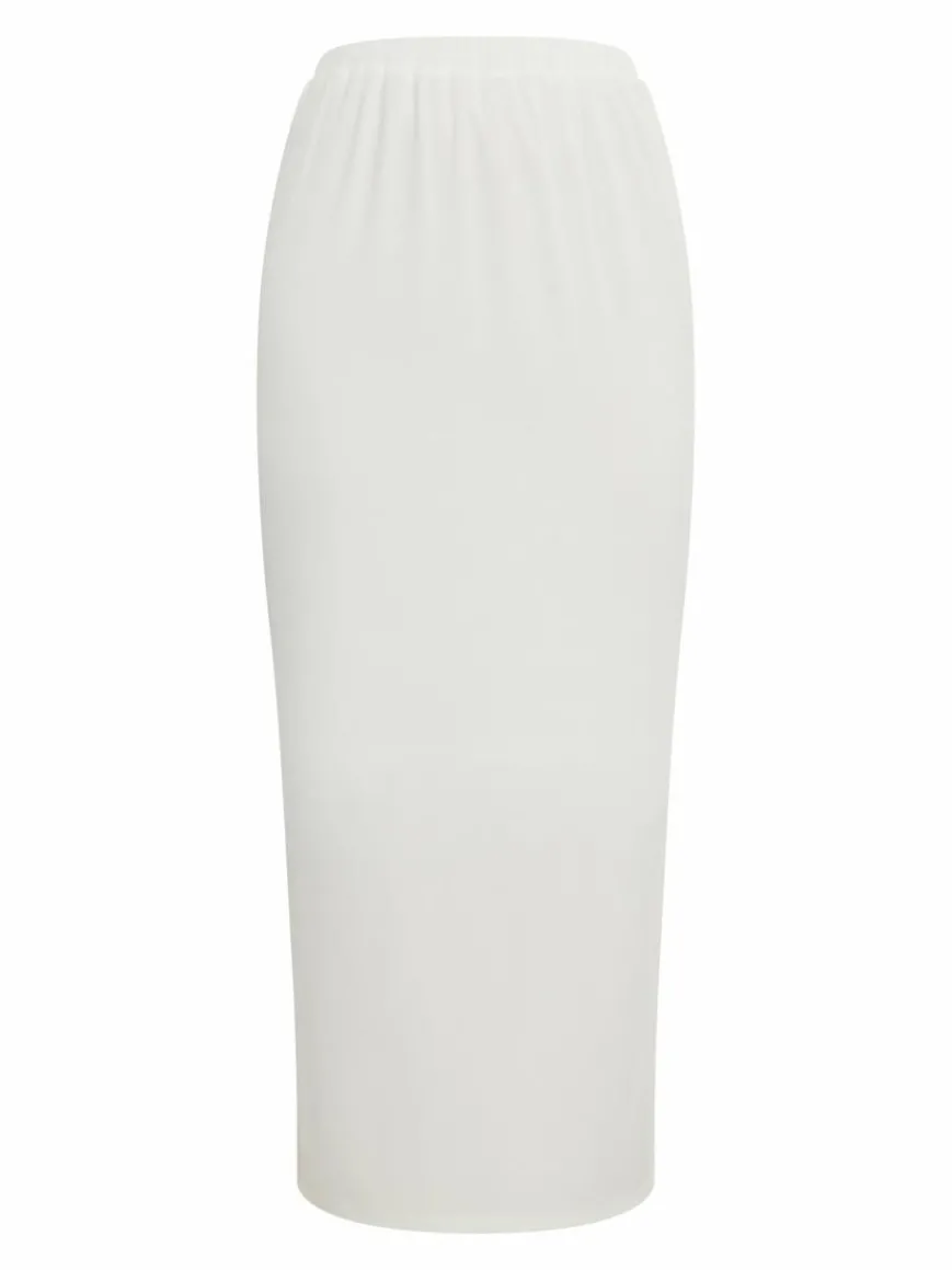 Faina Röcke*Damen Rock weiß uni