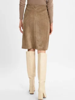 Marie Lund Röcke*Damen Rock taupe strukturiert