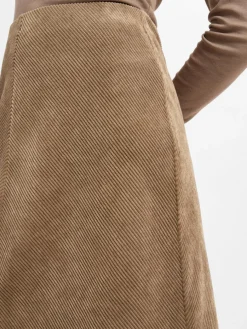 Marie Lund Röcke*Damen Rock taupe strukturiert