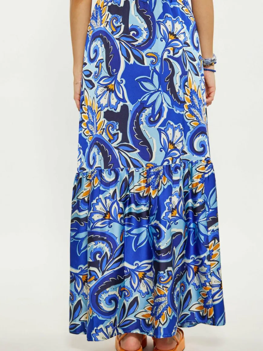 IZIA Röcke*Damen Rock blau gemustert