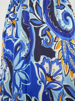 IZIA Röcke*Damen Rock blau gemustert