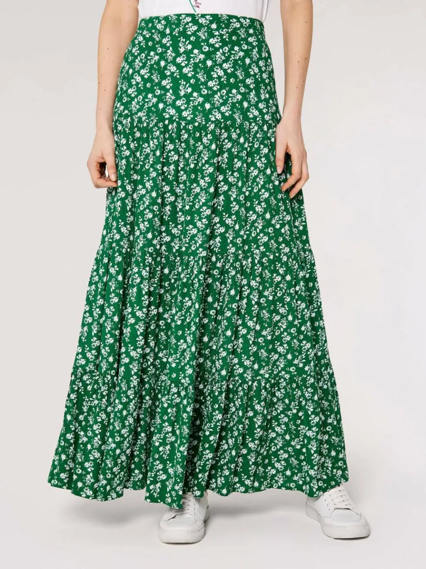 Apricot Röcke*Damen Rock grün bedruckt