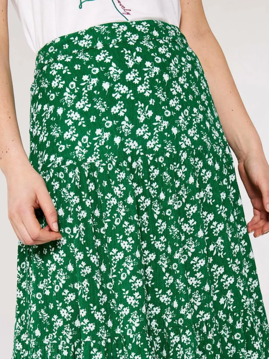 Apricot Röcke*Damen Rock grün bedruckt