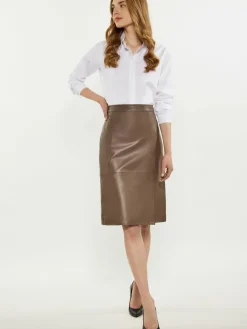 Dreimaster Röcke*Damen Rock taupe uni