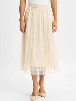 More & More Röcke*Damen Rock beige silber uni