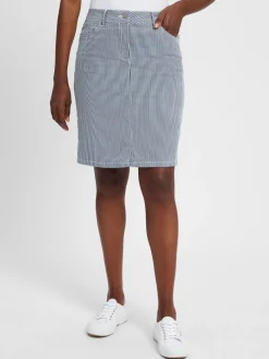 VG Röcke*Damen Rock marine weiß gestreift