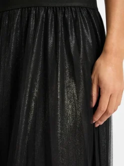 More & More Röcke*Damen Rock schwarz silber uni