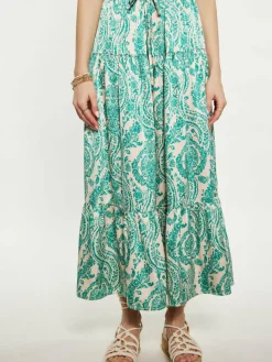 IZIA Röcke*Damen Rock grün gemustert