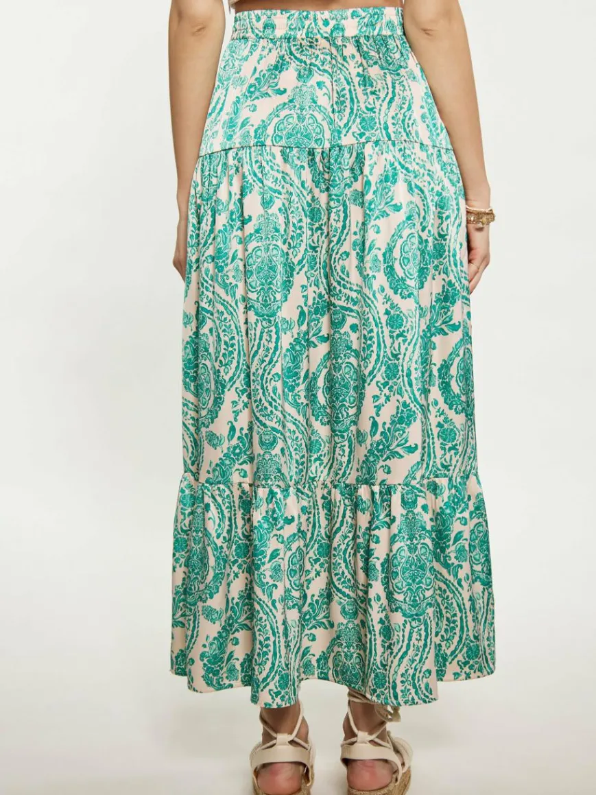 IZIA Röcke*Damen Rock grün gemustert