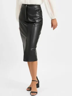 Marie Lund Röcke*Damen Rock schwarz uni