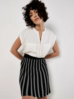 Apricot Röcke*Damen Rock schwarz gestreift