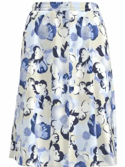 Frank Walder Röcke*Damen Rock blau mehrfarbig gemustert