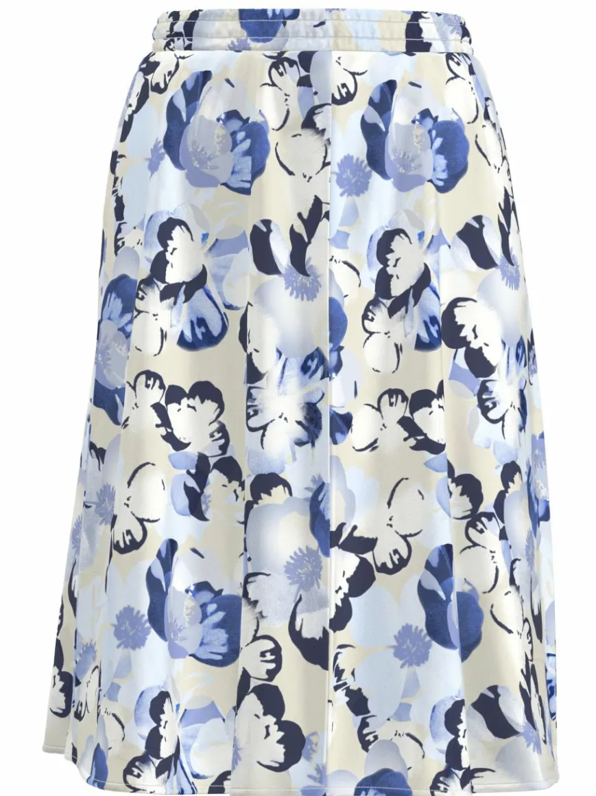 Frank Walder Röcke*Damen Rock blau mehrfarbig gemustert