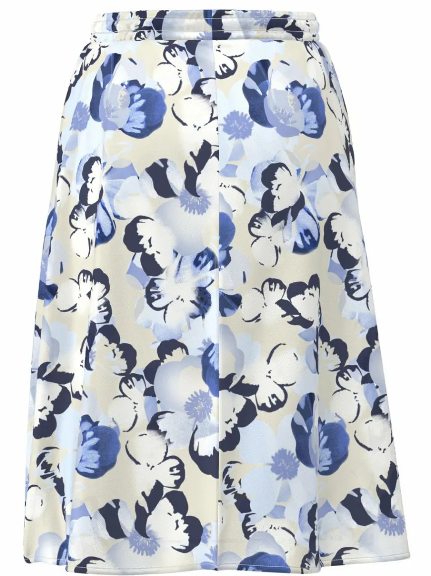 Frank Walder Röcke*Damen Rock blau mehrfarbig gemustert