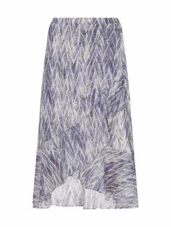 Faina Röcke*Damen Rock blau gemustert