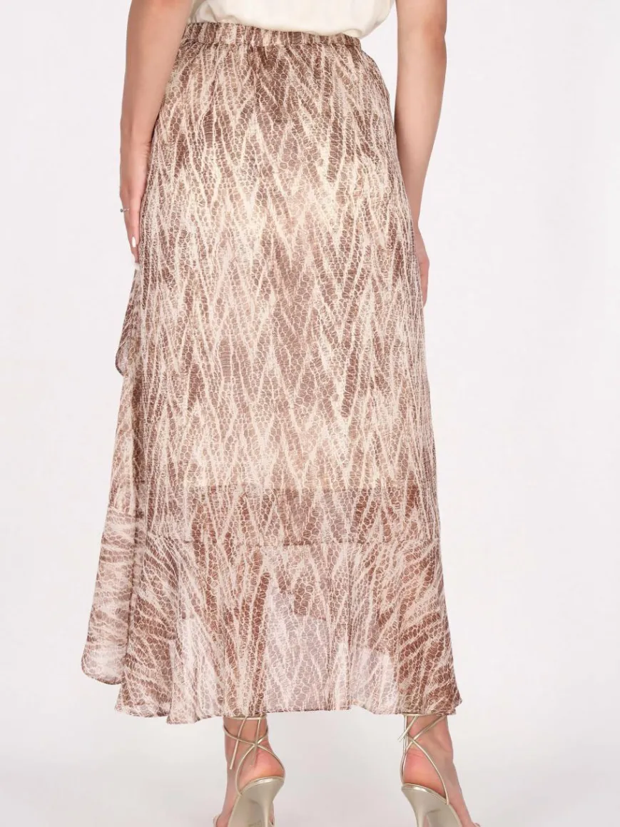 Faina Röcke*Damen Rock braun gemustert