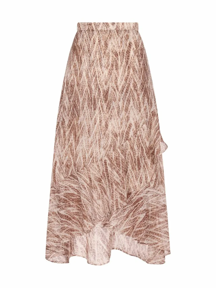 Faina Röcke*Damen Rock braun gemustert