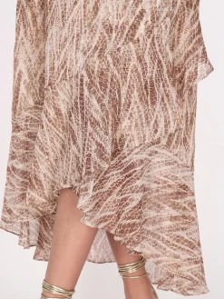 Faina Röcke*Damen Rock braun gemustert