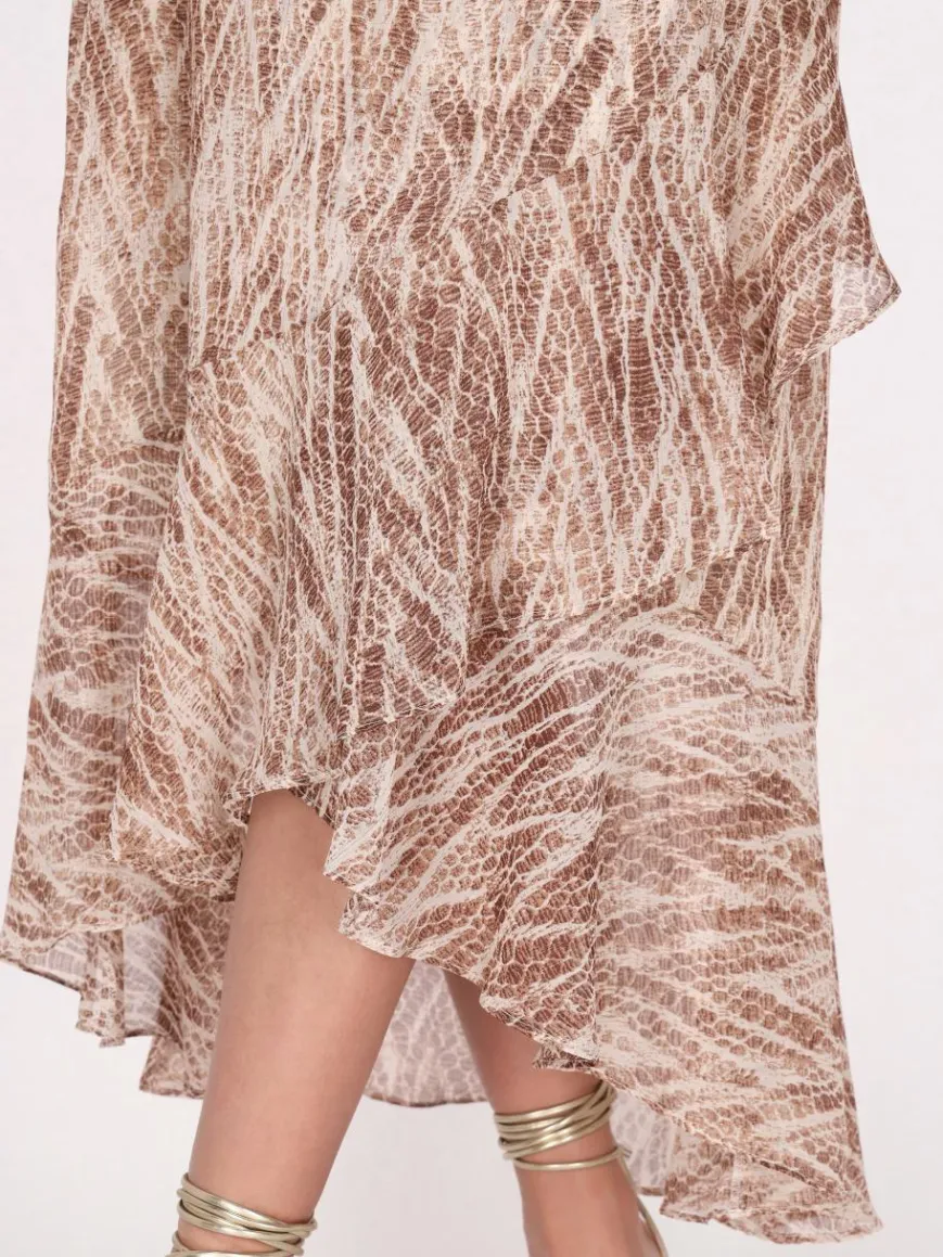 Faina Röcke*Damen Rock braun gemustert