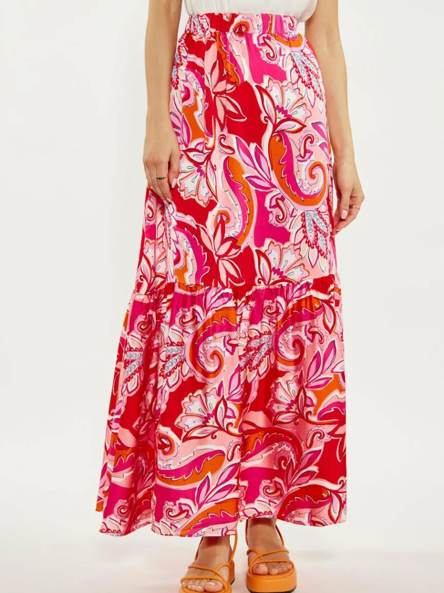 IZIA Röcke*Damen Rock rot gemustert