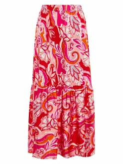 IZIA Röcke*Damen Rock rot gemustert