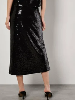 Apricot Röcke*Damen Rock schwarz strukturiert